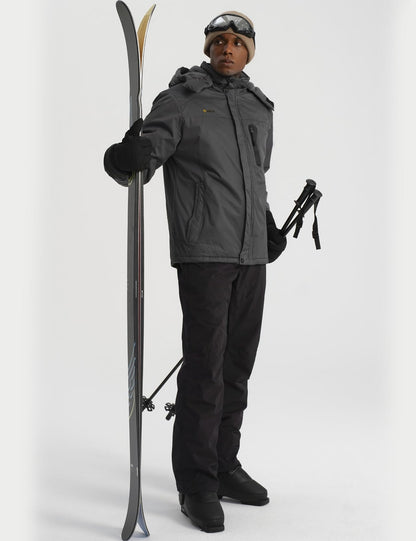 GEMYSE moška zimska jakna – vodoodporna, flis podloga, velikost L (iron grey)