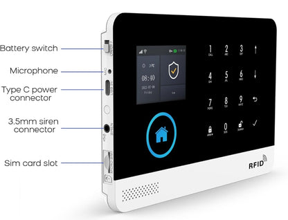 Pametni alarmni sistem XNY 4G + WiFi z zunanjo in notranjo kamero - naklikaj.si
