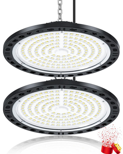 Komplet 2x LED stropna svetilka za delavnico 100W, 10000LM, IP65 - naklikaj.si
