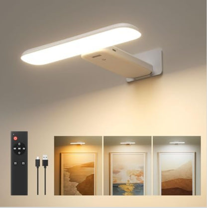 1x FULEN brezžična LED stenska svetilka za slike z daljincem (bela)