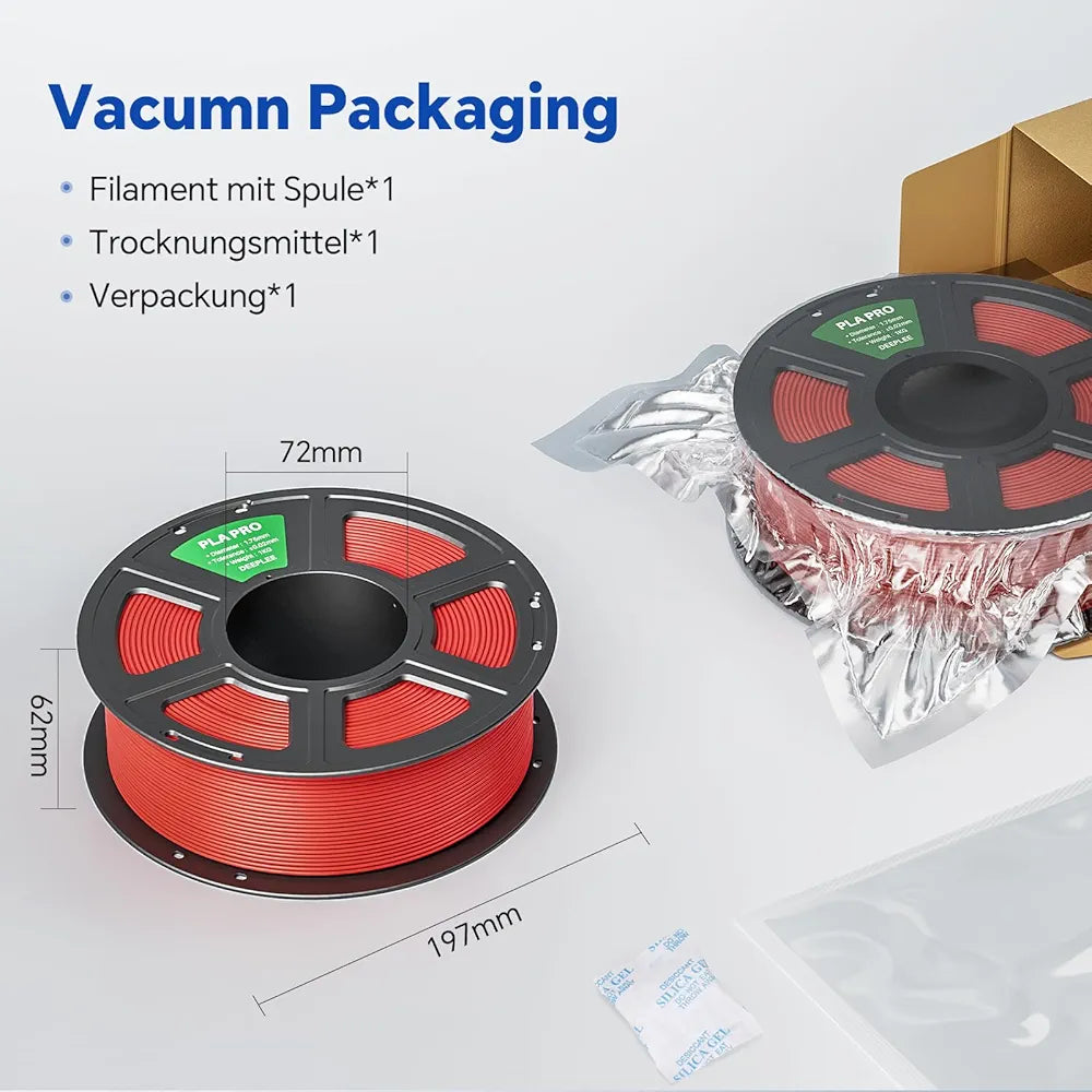 Deeplee PLA Pro filament - 1.75 mm, modra, 1kg (Manjka 150g filamenta)