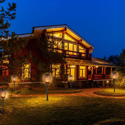 Veliki solarni vrtni bakli 96LED z efektom plamena (baterija 2400mah)