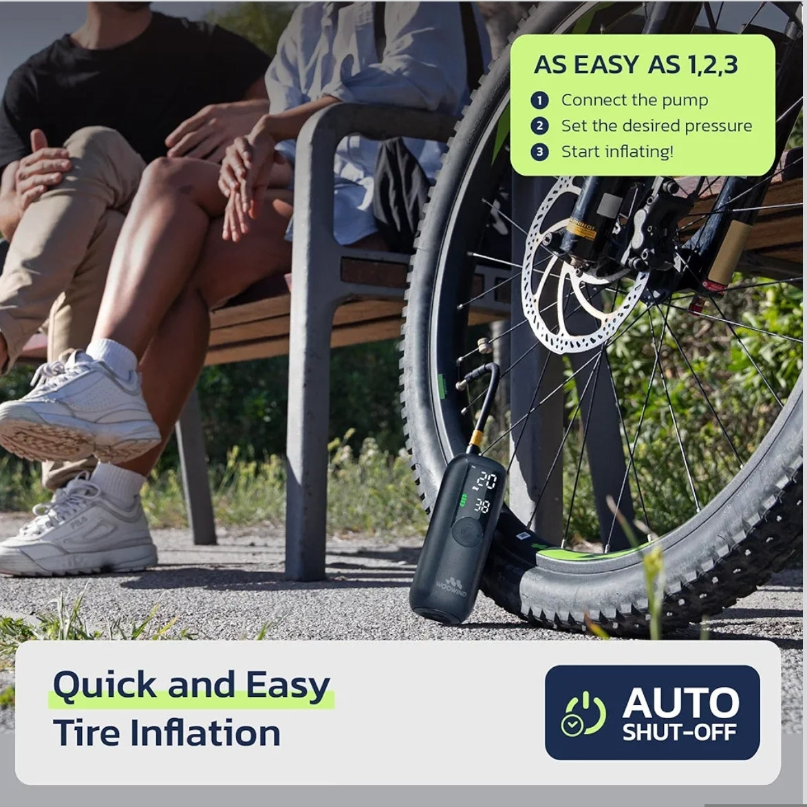 WOOWIND prenosni kompresor za pnevmatike – 150 PSI, USB-C