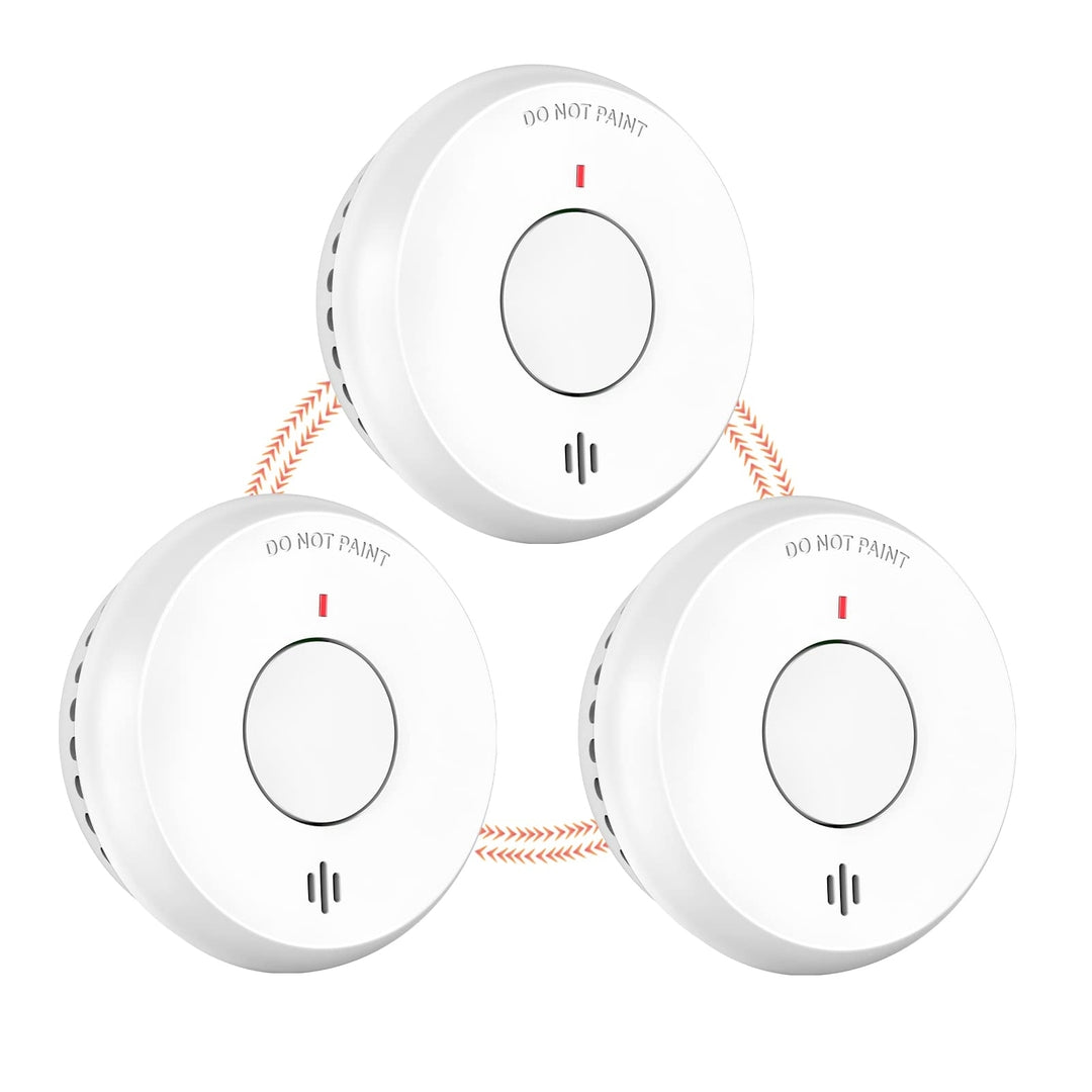ANDYSSEY komplet 3× brezžični javljalnik dima GS511 – 10-letna baterija, medsebojna povezava