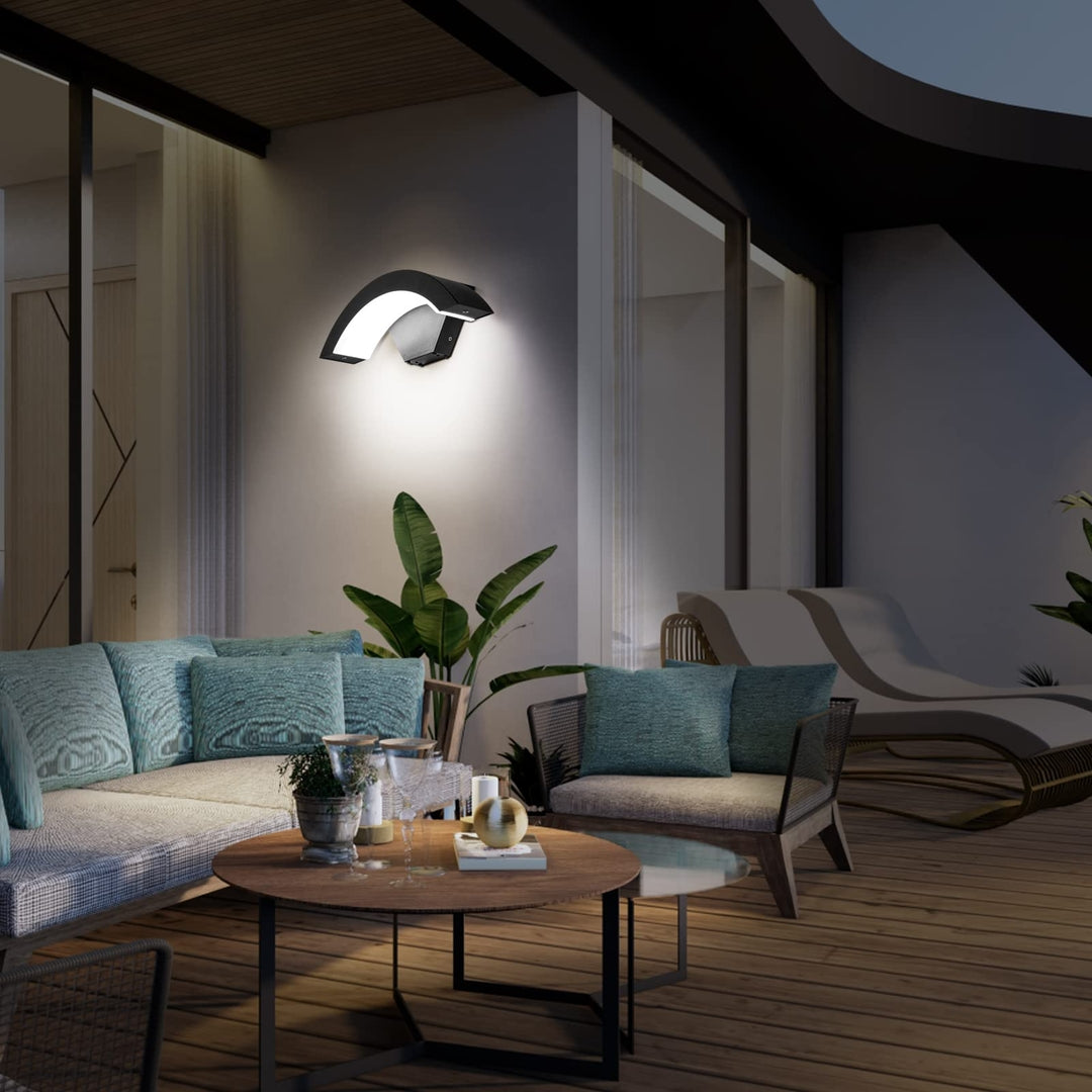 💡 ZIKEY 12W LED zunanja stenska svetilka – IP65, hladno bela (6000K)