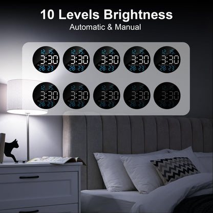 Digitalna stenska ura Lafocuse z 10-palčnim LED zaslonom