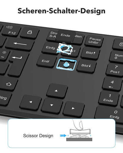 Brezžična tipkovnica Bluetooth + 2,4 GHz