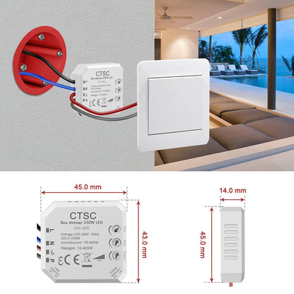 ⚡ CTSC Trailing Edge 230V dimmer (dimmer) - LED and halogen