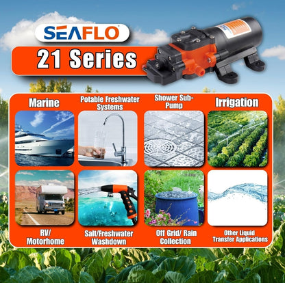 SEAFLO 21 Series 12V tiha samosesalna črpalka za avtodom, čoln, kampiranje, zalivanje...4 leta garancije