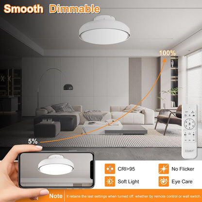 Stropni ventilator z lučjo, 74W, 3200lm - 45cm - naklikaj.si