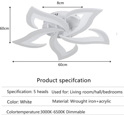💡 Lotus Design 40W LED ceiling lamp – remote + phone app