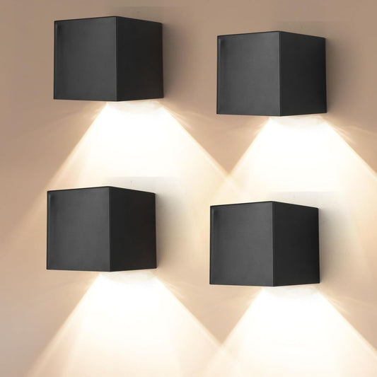 Set 4x solarna stenska svetilka YUNYODA, IP65 - naklikaj.si