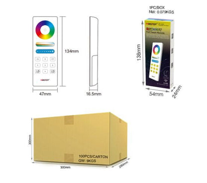 Daljinski upravljalnik MiBoxer RGB / RGBW / RGB+CCT (RF)