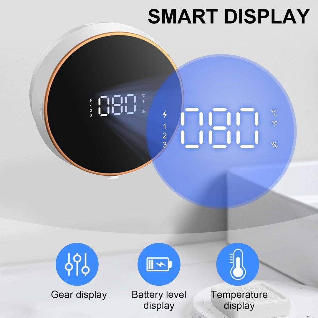 Pametni dozirnik mila s prikazom temperature – 300 ml, brezžični 2000mah, USB-C polnjenje, gel različica - 1 leto garancije