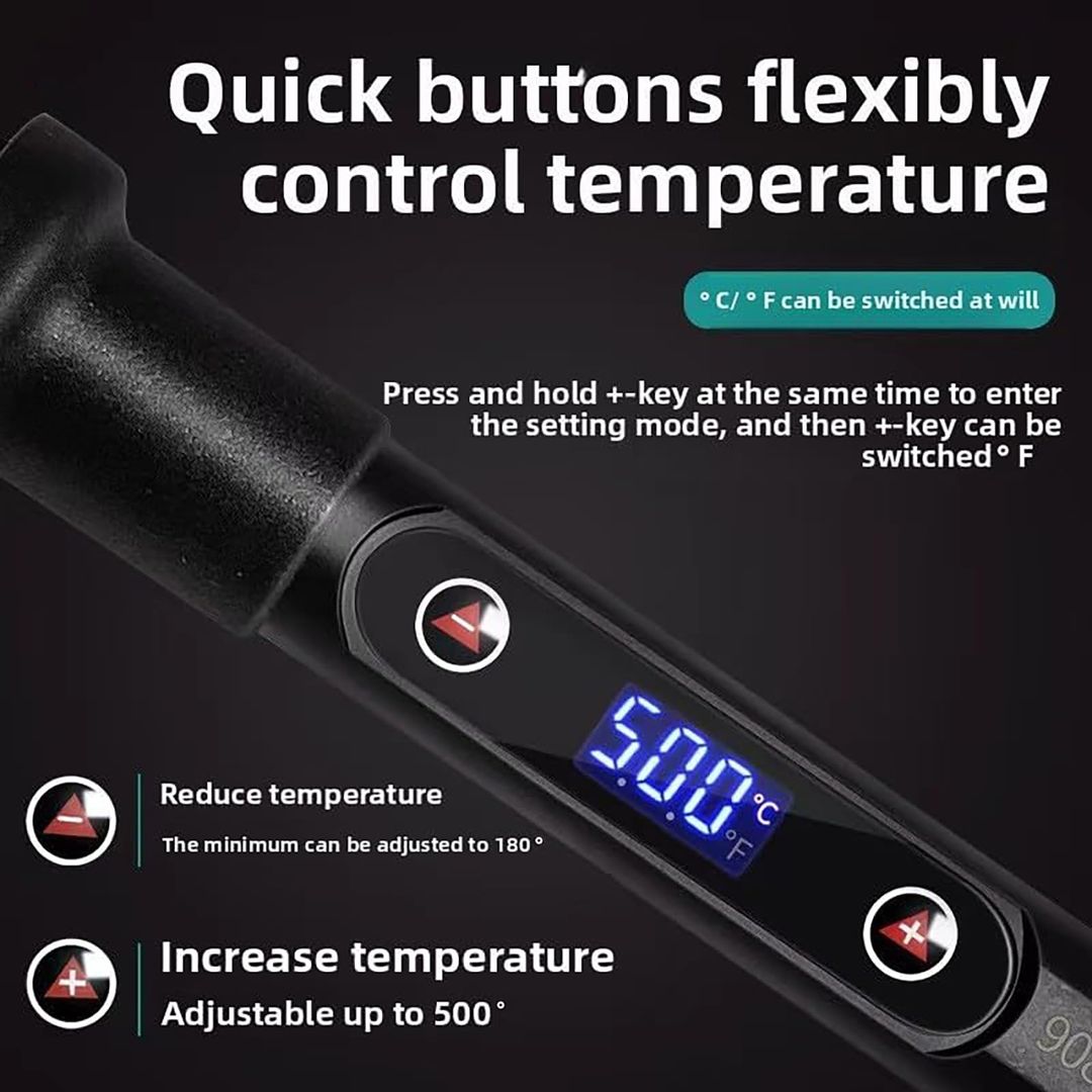 80W set za spajkanje z LCD zaslonom in nastavljivo temperaturo - naklikaj.si