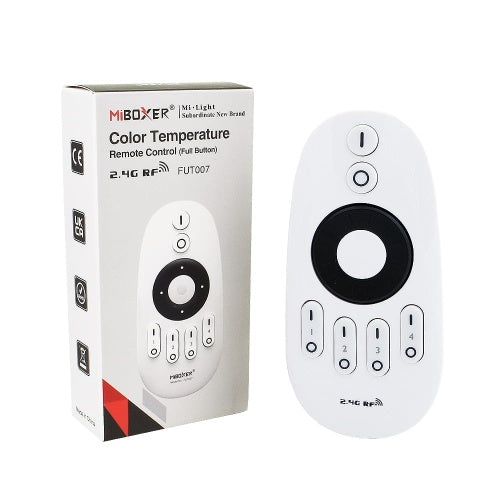 MiBoxer / MiLight FUT007, 2.4GHz RF daljinec – Dual White (CCT)