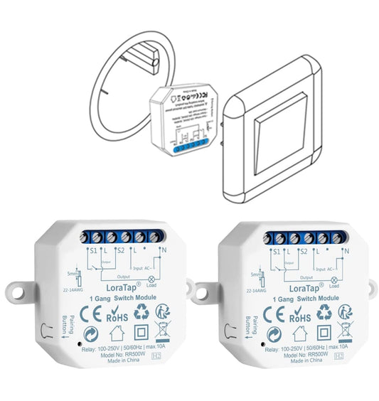 ⚡ LoraTap WiFi pametni stikalno relejni modul, 16A - komplet 2x