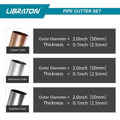 🔧 Libraton pipe cutter 5-50 mm - with edge trimming tool