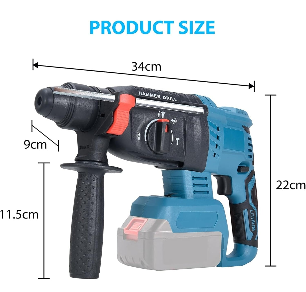 UMELEE baterijski udarni vrtalnik – 4500 RPM, 1300W, brezkrtačni motor, združljiv z Makita 18V baterijo