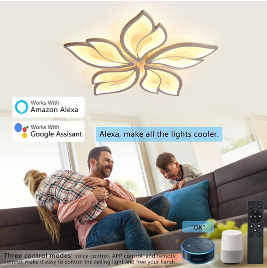 💡 Pametna LED stropna svetilka 65W – WiFi in daljinsko upravljanje