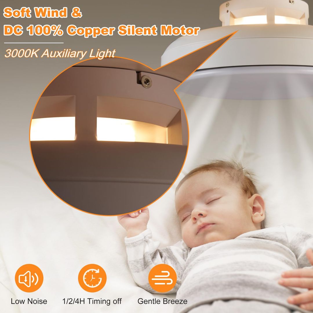 Stropni ventilator z lučjo, 74W, 3200lm - 45cm - naklikaj.si