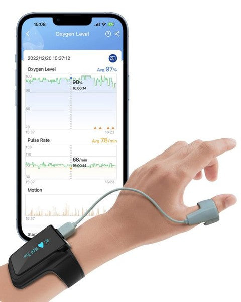 ⌚VIATOM Checkme™ O2 – zapestni pulzni oksimeter z merilcem spanja