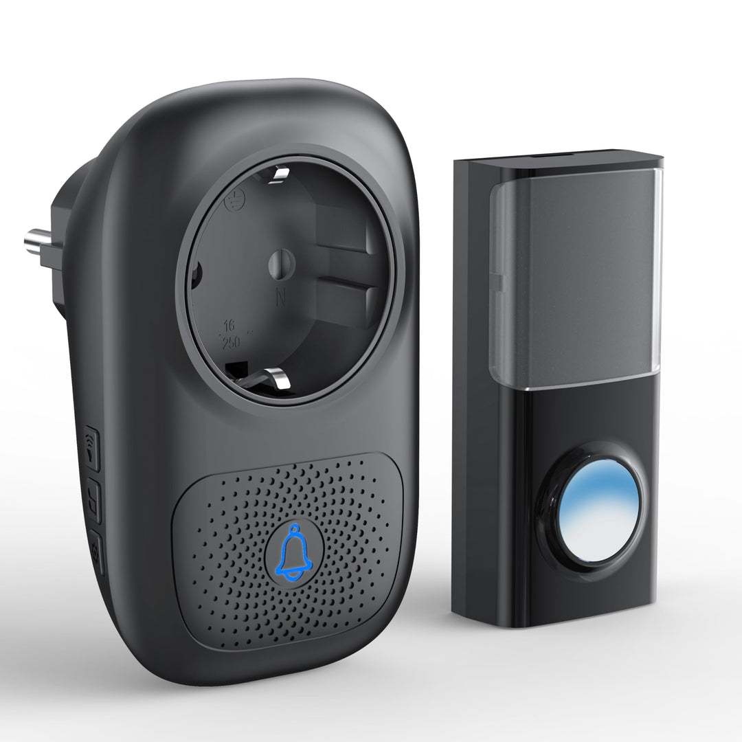 🔔 JeaTone brezžični zvonec IP55 – EU vtič, LED, doseg 150 m