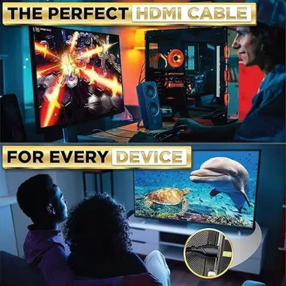 PowerBear 4K HDMI kabel High-Speed z zlatimi priključki - pleteni najlon (različne dolžine)