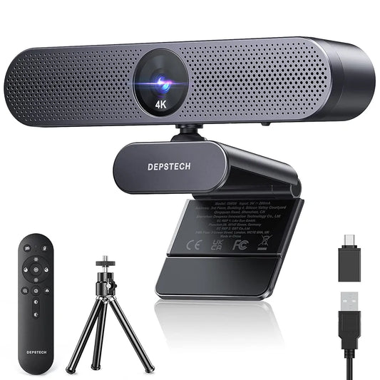 💡 DEPSTECH DW50 Pro 4K spletna kamera, 8MP, 3x zoom, Sony CMOS senzor, USB-A/USB-C, mikrofon