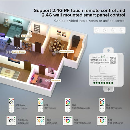 WiFi LED krmilnik SP530E za LED trakove in LED matrike RGB