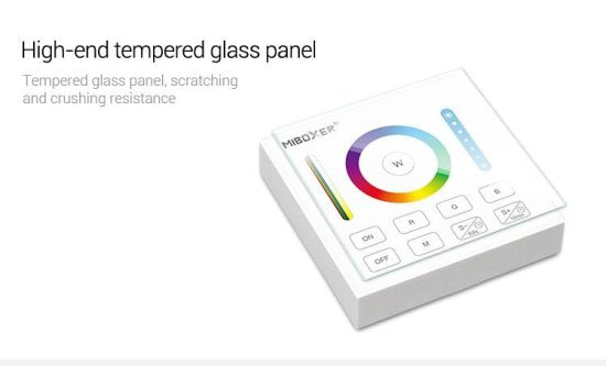 MiBoxer Stenski upravljalnik Mi-Light FUT-B0 – pametni RGB/RGBW/RGB+CCT krmilnik za LED trakove (1-cona)