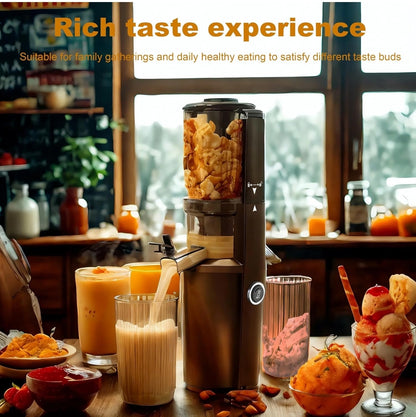 🍊 Slow juicer Fyenkfar 250W – cold pressing of fruits and vegetables (black, gray)