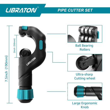 🔧 Libraton pipe cutter 5-50 mm - with edge trimming tool