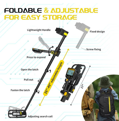 🔎Lolaran professional metal detector, Li-On battery