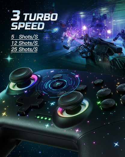 VOYEE brezžični igralni kontroler – RGB osvetlitev, 1000mah