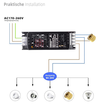 ⚡ DUSKTEC LED power supply 24V, 400W, IP20