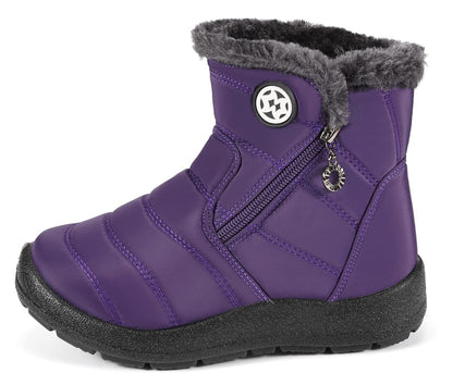 KVbaby otroški podloženi zimski škornji z zadrgo (št. 33, vijolični)
