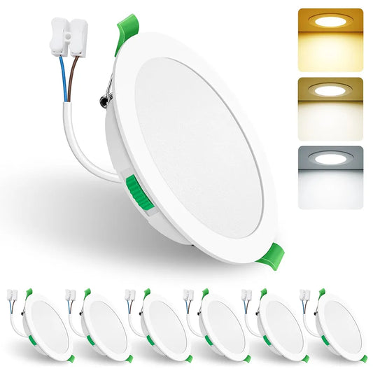 💡 6x Alusso LED recessed light 15W (175mm) – white
