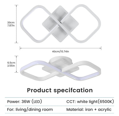 💡 Modern LED ceiling lamp 36W, 6500K