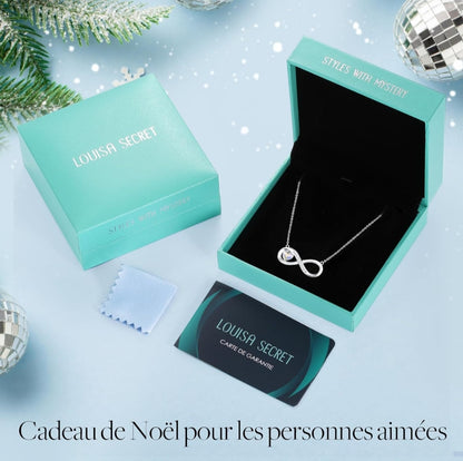 💎 LOUISA SECRET – Infinite Love Necklace made of 925 silver with heart crystal