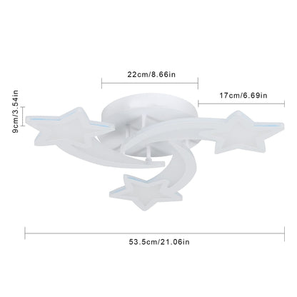 ⭐ LED ceiling light star motif – 30W, with remote control
