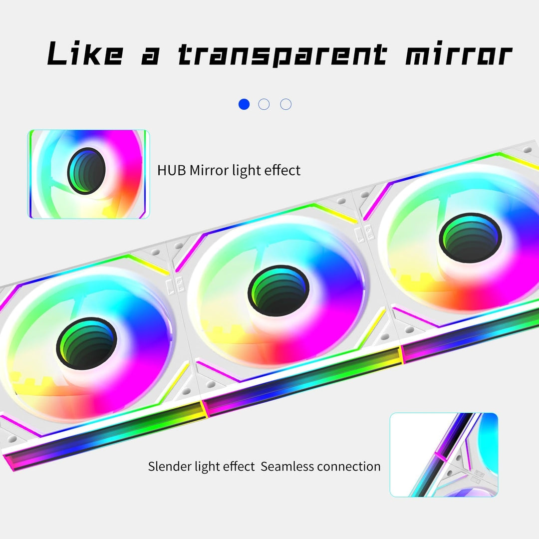 Interstellar Black V2 ARGB PC ventilator 120 mm – komplet 3 kosov (črn)