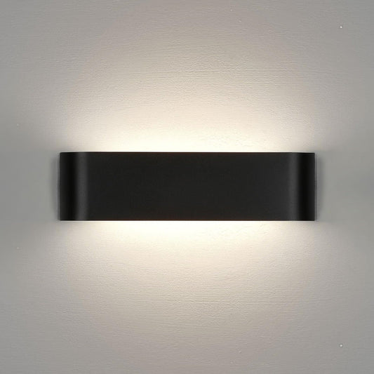 💡 LED stenska svetilka 16W, 4000K – moderna črna, 30cm