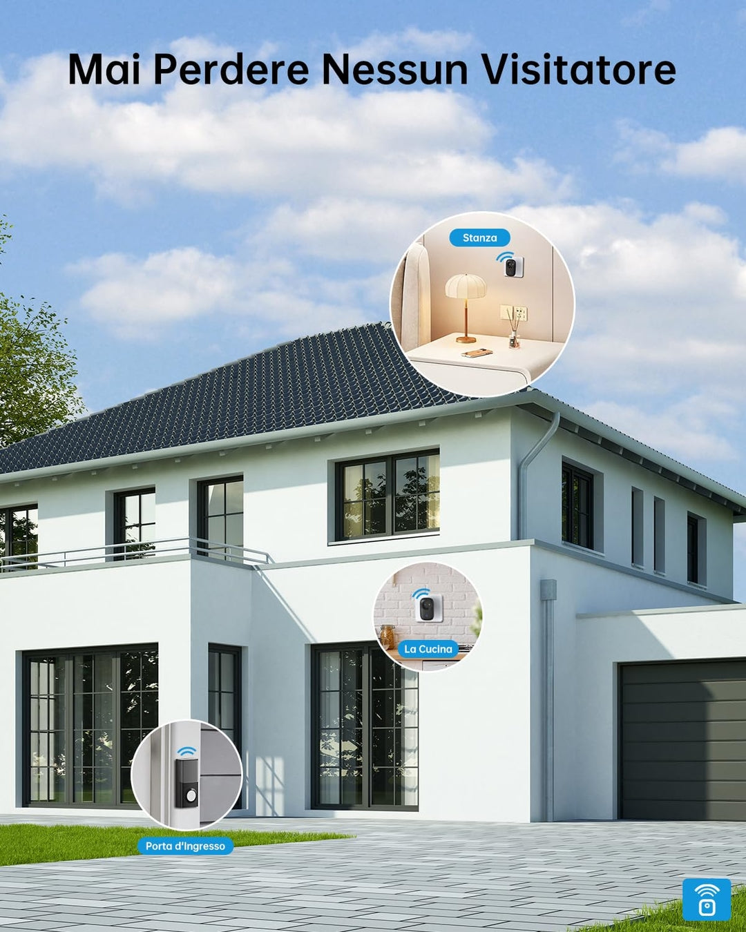 🔔 JeaTone brezžični zvonec IP55 – EU vtič, LED, doseg 150 m