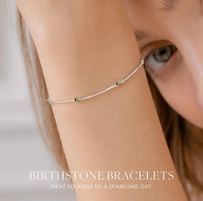 💎 Louisa Secret bracelet made of 925 silver with 5A zirconia, green