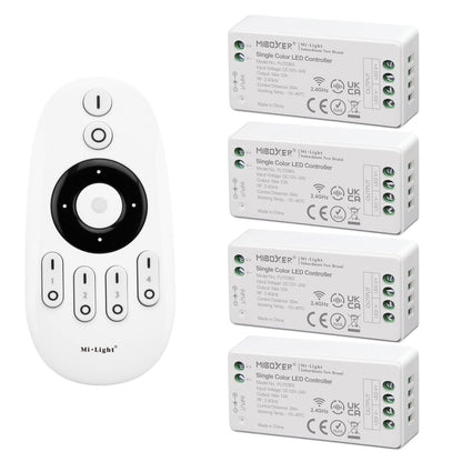 ⚡ Set of 4x LED controller MIBOXER + remote – single color, WiFi 2.4GHz/RF