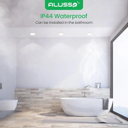 💡6x Alusso LED recessed light 4W (78mm) – white/black/nickel