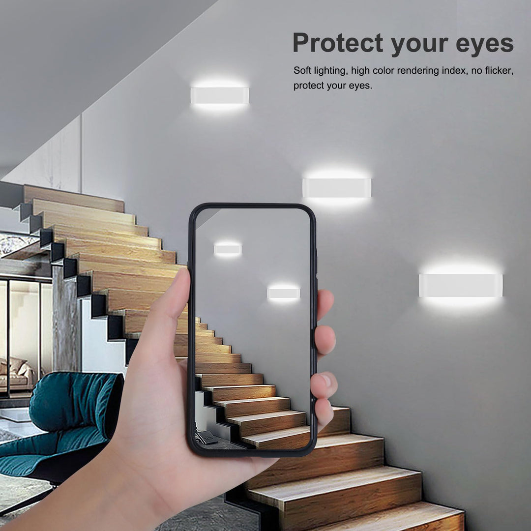 💡 LED stenska svetilka 16W, 6500K – moderna bela, 30cm