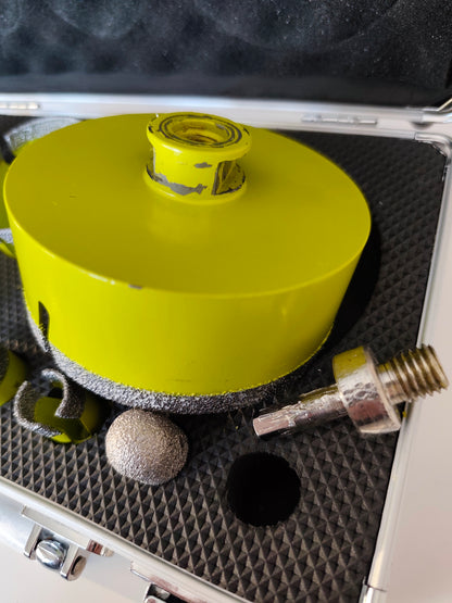 SANLEETEK 9-delni set profesionalnih diamantnih kron in svedrov – M14 - (NOVO - sveder popraskan - BERI OPIS+slika) - naklikaj.si