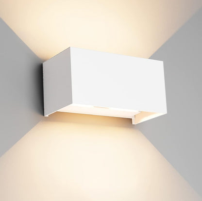 💡KLIGHTEN outdoor LED wall lamp 24W - white, adjustable beam angle, IP65, 3000K, aluminum